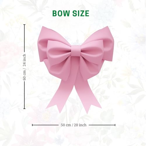 Image of OASIS Valentine's Day Decorative Gift Bow | DIY Festive Ribbon Bow for Gift Packing, Car Decoration, Home, Party, Wedding, Anniversary, Valentine Romantic Decor (50x60 cm)