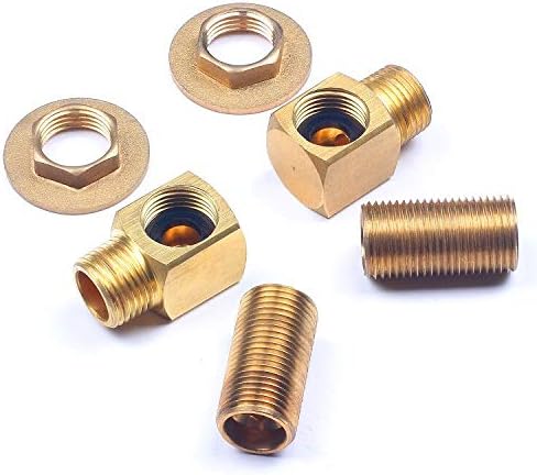 Installation Kit for Wall Mount Faucet Backsplash Mounted 90 Degree Elbow Adapter Set for Faucets Mounting Stainless Steel Commercial Kitchen Prep & Utility Sink