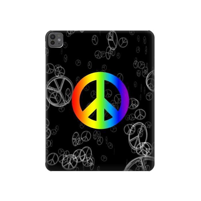 Étui iPad Pro 13 Peace Sign pour créatifs - Housse de protection design rétro 2024 2025