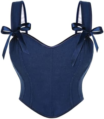 SCARLET DARKNESS Corset Tops for Women Sweetheart Neckline Floral...