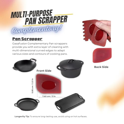 Image of Non-Scratch Cellulose Scrub Sponges, Multipurpose ECO Friendly Plant Based Kitchen Cleaning Sponges, Dual-Sided, with Pan and Grill Scrappers, 12 Pack Blue, Green and Pink