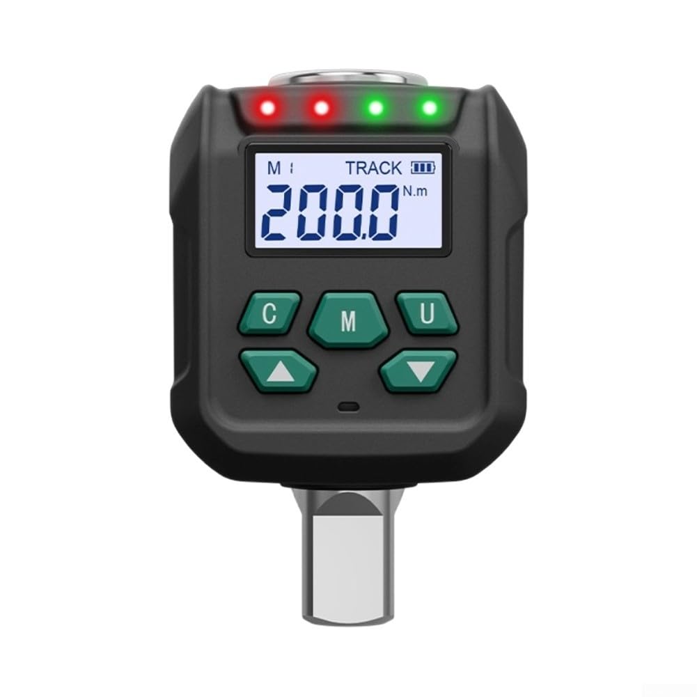Adattatore per chiave dinamometrica digitale da 1/2", precisione ±2% con 4 unità, modalità picco/traccia, 9 preset, acciaio al cromo vanadio per meccanici industriali automobilistici (1,5-30)