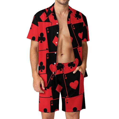 Chemise hawaïenne hommes et pantalon de plage ensemble d'été léger anti-chaleur imprimé S