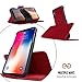 Dreem Fibonacci 2-in-1 Wallet Case for Apple iPhone XR - Luxury Vegan Leather, Magnetic Detachable Shockproof Phone Case, RFID Card Protection, 2-Way Flip Stand - Red