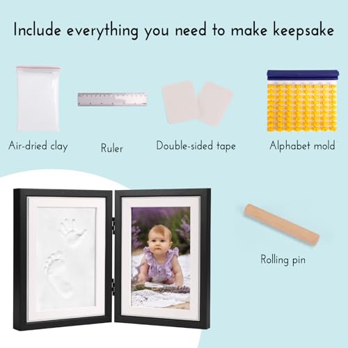 Lyeasw GA230651 Baby Hand And Footprint Kit, Baby Keepsake 4X6 Clay Picture Frames thumb #4
