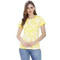 Shagon Women’s Cotton Tie Dye T-Shirt | Round Neck Short Sleeve