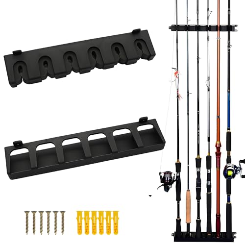 Soporte Vertical para Cañas de Pescar para 6 Cañas