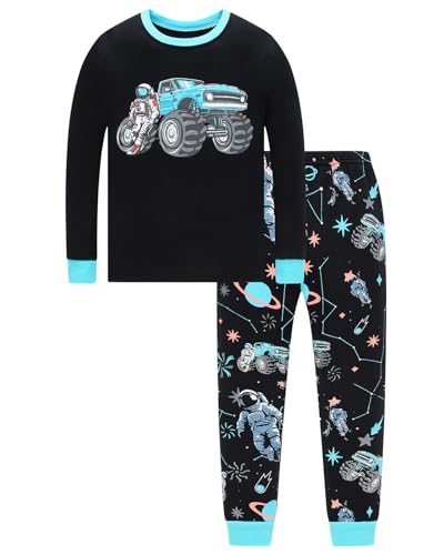 Image of Little bety Boys 4 Pieces Cotton Pajamas Toddlers Long Sleeve 24M-12Years