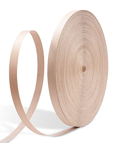 Image of Maple Edge Banding, 3 /4 inch X 250ft Roll Real Maple Wood Veneer Edging, Flexible Pre-glued Plywood Edge Banding Strips with Strong Hot Melt Adhesive Iron-on Edgebanding for Furniture Restoration