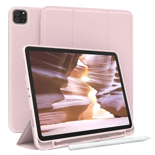 Smartcase iPad Pro 11 pliable rose pour travailler au café
