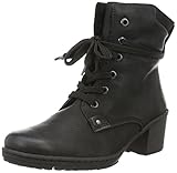 6-Loch-Schnürung Rieker Damen Y8820 Warm gefüttert Classics Halbschaft Stiefel und Stiefeletten, Schwarz (Schwarz/Schwarz/01), 38