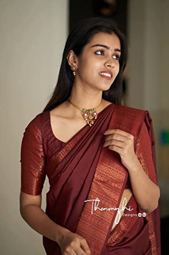 Image of Avantika Fashion Women's Trendy Kanjivaram Soft Lichi Silk Saree With Blouse Piece