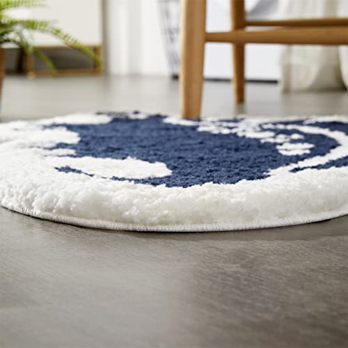 Roomtalks Cute Animal Dinosaur Rug For Kids Boys Bathroom Bedroom Nursery Non Slip Rubber Backed Ultra Soft Shaggy Plush, Cool Fun Abstract Jungle 2X3 Small Area Rug Accent Throw Floor Rugs Washable #TOP5