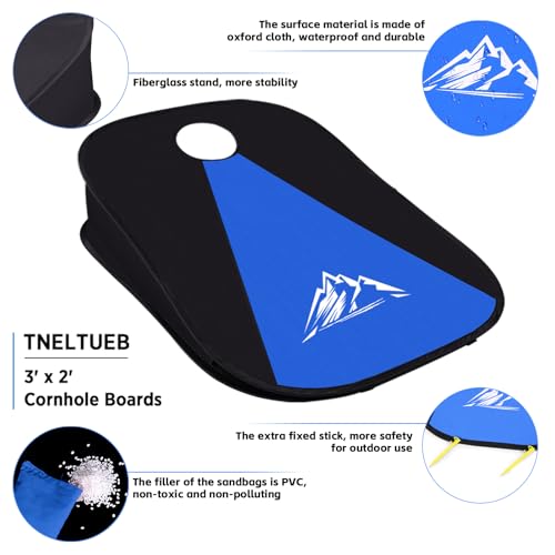 NZQXJXZ Portable Cornhole Board Set with 8 Bean Bags - 3x2 Ft Corn Hole Toss Game for Indoor and Outdoor Party, Ideal for Kids, Adults, Beach, Yard and Camping - Image 5