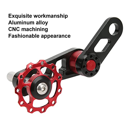 Vbestlife Single Speed Chain Tensioner, Aluminum Alloy Folding Bike Chain Stabilizer Bike Chain Tensioner For Single Speed Folding Bike(Red) #TOP2