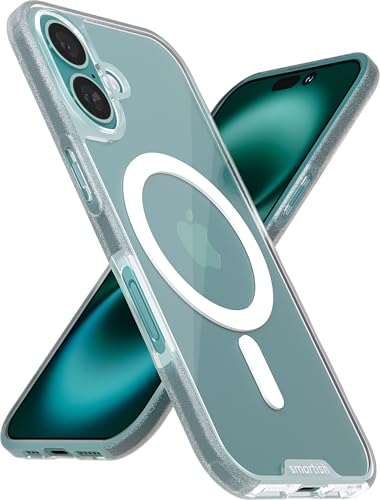 Smartish iPhone 16 Magnetic Case - Gripmunk Compatible with MagSafe [Lightweight + Protective] Slim & Thin Grip Cover with Microfiber Lining for Apple iPhone 16 - Clearly Clear