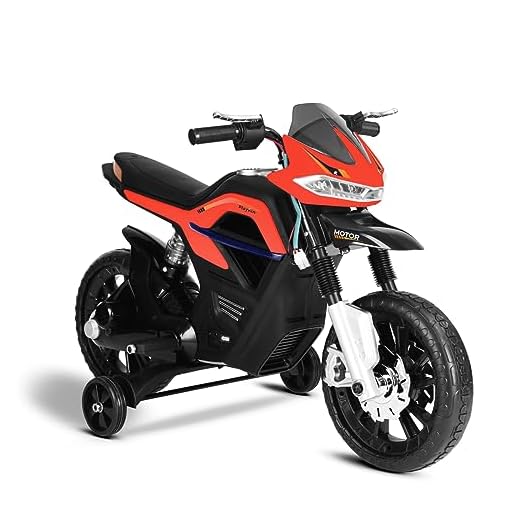 Playkin FASTER - Moto electrica niños bateria 6V recargable con luces y musica +3 años juguetes infantiles triciclo correpasillos
