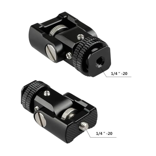 Image of Adjustable Cold Shoe Monitor Mount for Video Equipment Filmmaking and Photography 360 Degree Rotation, 180 Tilt