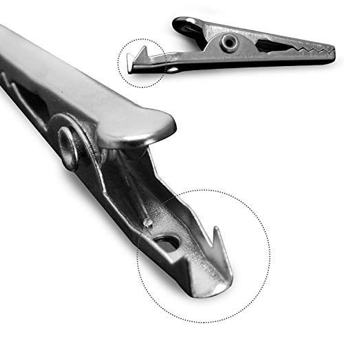 Eachpole 25 Pcs 1.37” Silver Tone Metal Alligator Clips Crocodile Clamps For Electrical Or Laboratory Testing, Apl2119 #TOP4