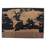 DUZEPA Carte du monde à gratter 42x30cm Carte du monde à gratter pour les amoureux...