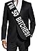 50th Birthday Sash - Silver Mirror Block Real Crystal Rhinestone I'm 50 Bitches! Black Premium Grade Satin Sash - Gifts for Women - BlackSash(Im50Btch SLV/RS) BLK
