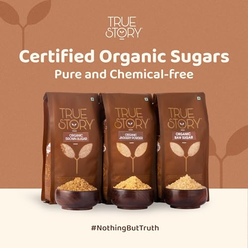 Image of True Story Organic Jaggery Powder | 500 grams | Pure, Unrefined Gud | Chemical-Free Gur | 100% Certified Organic Sharkar Bellam, Nattu Sakkarai, Vellam