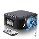 CD Player with Speakers, ARAFUNA CD Player Bluetooth Boombox with Subwoofer, 2000mAh Rechargeable DV