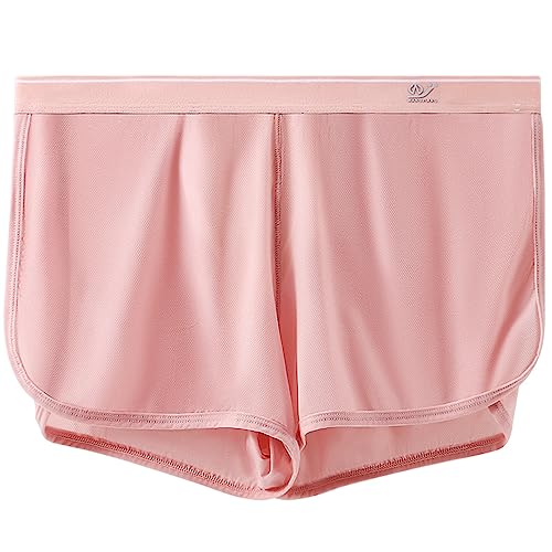 MIZOK Men' s Sexy Mesh Large Split Side Jockstrap Shorts See Through Boxers Short4