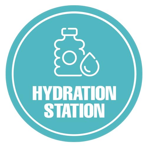 Circle Plus Hydration Station Wall or Door Sign | Easy Installati...