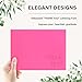 5x7 Envelopes for Invitations A7 Envelopes with Debossed Thank You Lettering Font(Hot Pink, 100 Qty)