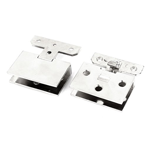 Aexit Alloy 7mm Thick Rectangle Shape Glass Shelf Clip Support Hand-Screw 2pcs