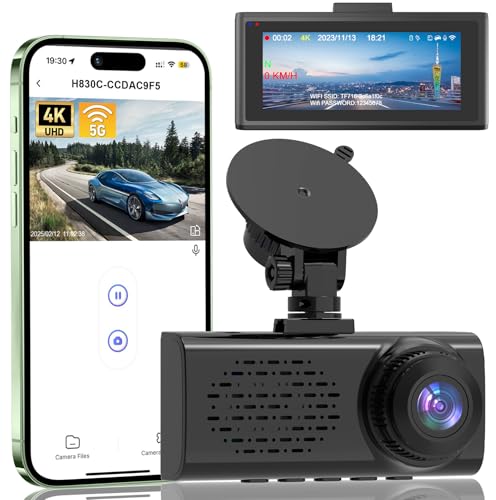 4K Dash Cam Front, 2160P Dash Camera for Cars, No SD Card