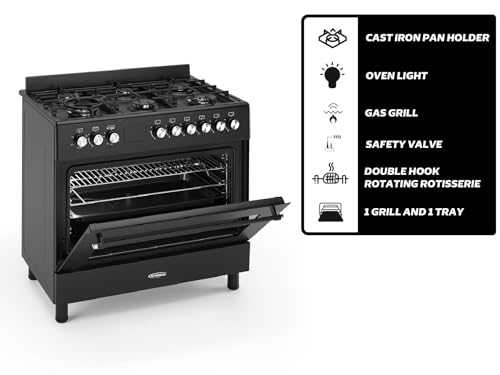 GeneralGold 6 Burner Gas Cooking Range 90x60 cm