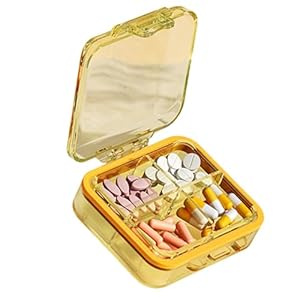 Klein siliconen pillendoosje,Reispillendoosje klein | Draagbare pillencontainer | Zachte siliconen gesorteerde opslag veiligheidsklink visoliedoos voor zakportemonnee medicijnorganizer