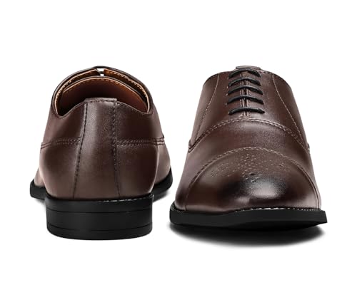 Image of LOUIS STITCH Derby Formal Shoes for Men | Lace-Up Cap Toe | Ideal for Business, Casual, Parties (RGCTBB)
