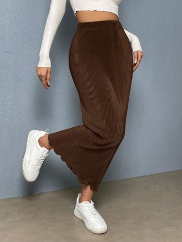 Trend Women's Summer Basic Skirt Casual Solid Color Skirt For Autumn For Beach2