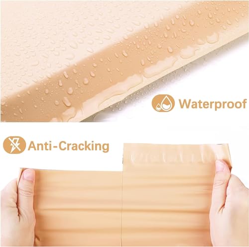 image for Metronic Poly Mailers 12x15.5 Champagne, 100 Pack, Self-Seal Shipping 