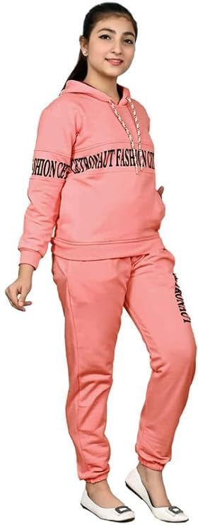 FELLAMO Girls/Women Printed Tracksuit-92 Peach Pink 12-13 Years 1