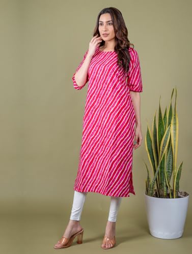 Image of Women's Straight Fit Printed Crepe Kurta, Casual Wear Kurti Design No 133