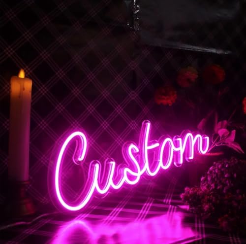 Ulalaza Custom Neon Signs, Personalized Neon Light for Wall Decor, Wedding Birthday Party Gift, Home Business Shop Name Logo