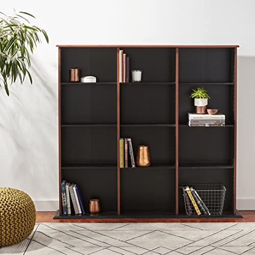 Prepac Triple Width Wall Storage Cabinet, Cherry And Black #TOP6