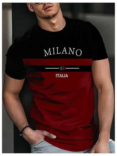 SOLY HUX Men's Color Block Letter Graphic Tees Short Sleeve Crew Neck T Shirt Casual Summer Tops3