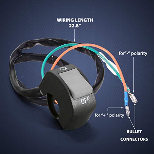 image for Mosleyz 1 Piece Motorcycle Handlebar Switch Handlebar Toggle Switch wi