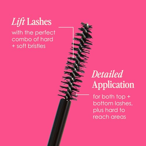 Grande Cosmetics GrandeMASCARA Conditioning Peptide Mascara – Buildable Extreme Volume & Length – Long-Lasting & Clump-Free Black – Lash & Extension Friendly