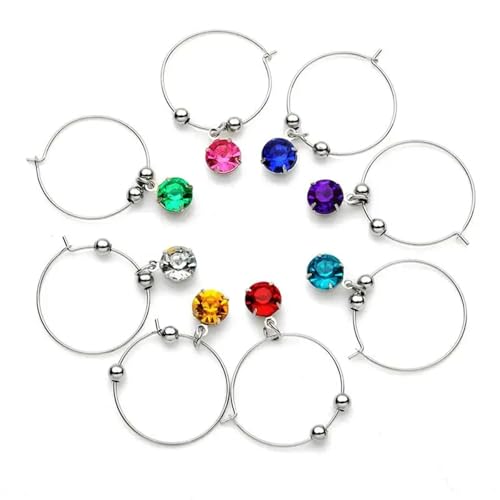 Anillos colgantes de cristal para copas y decoración en fiestas creativas