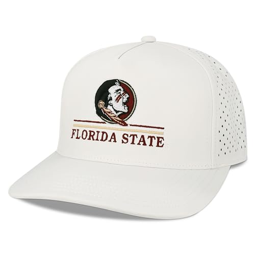Legacy NCAA Officially Licensed Baseball Hat, Florida State Seminoles, Lightweight Cap for Men & Women, Cut Above Adjustable (Cut), White, One Size Fits Most, Snapback Closure
