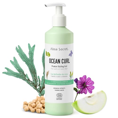 ALMA SECRET | Gel definición y activador de rizos natural Ocean Curl - Cabello rizado u ondas - Elimina encrespamiento o frizz - Rizos definidos, hidratados - Booster de rizos - Método curly - 250 ml