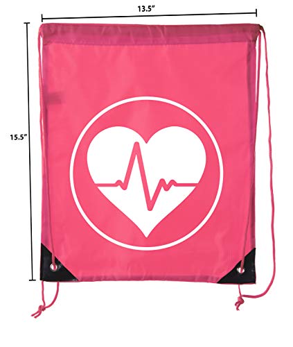 Image of Mato & Hash First Aid Backpack Drawstring Medical Bag for Emergencies or Epi Pen & Medicine - 3PK Pink CA2500FirstAid S3
