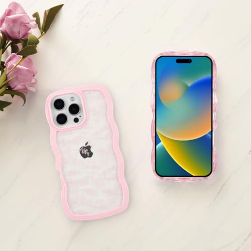 Coque silicone iPhone 16 Pro transparent design épuré vagues