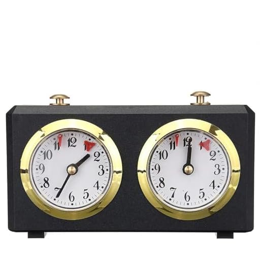 Chess Timer, Professional Analogue Count Up/Count Down Timer for Chess & Go – No Battery Required (Black)
